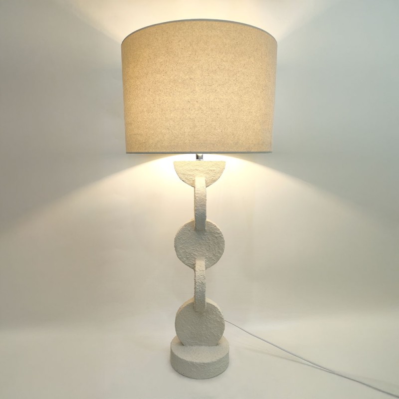 PRISMA ΦΩΤΙΣΤΙΚΟ ΕΠΙΤΡΑΠΕΖΙΟ 38x38x84cm RESIN ΜΠΕΖ ΛΙΝΟ ΜΠΕΖ