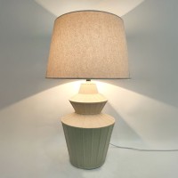 ELYSIA ΦΩΤΙΣΤΙΚΟ ΕΠΙΤΡΑΠΕΖΙΟ 35x35x58cm ΚΕΡΑΜΙΚΟ ΜΠΕΖ ΛΙΝΟ ΜΠΕΖ