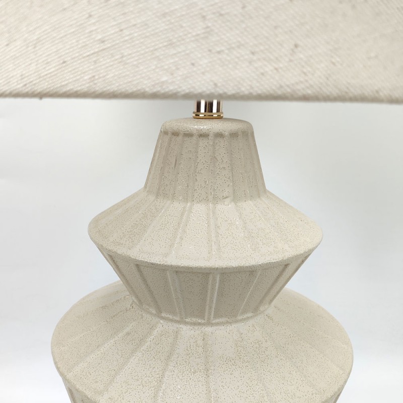 ELYSIA ΦΩΤΙΣΤΙΚΟ ΕΠΙΤΡΑΠΕΖΙΟ 35x35x58cm ΚΕΡΑΜΙΚΟ ΜΠΕΖ ΛΙΝΟ ΜΠΕΖ