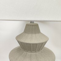 ELYSIA ΦΩΤΙΣΤΙΚΟ ΕΠΙΤΡΑΠΕΖΙΟ 35x35x58cm ΚΕΡΑΜΙΚΟ ΓΚΡΙ ΑΝΟΙΧΤΟ ΛΙΝΟ ΛΕΥΚΟ