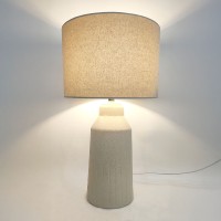 ONIA ΦΩΤΙΣΤΙΚΟ ΕΠΙΤΡΑΠΕΖΙΟ 30x30x53cm ΚΕΡΑΜΙΚΟ ΜΠΕΖ ΛΙΝΟ ΜΠΕΖ