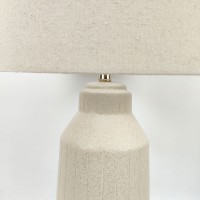 ONIA ΦΩΤΙΣΤΙΚΟ ΕΠΙΤΡΑΠΕΖΙΟ 30x30x53cm ΚΕΡΑΜΙΚΟ ΜΠΕΖ ΛΙΝΟ ΜΠΕΖ