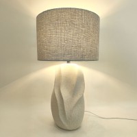 INIR ΦΩΤΙΣΤΙΚΟ ΕΠΙΤΡΑΠΕΖΙΟ 32x32x57cm ΚΕΡΑΜΙΚΟ ΜΠΕΖ ΛΙΝΟ ΓΚΡΙ