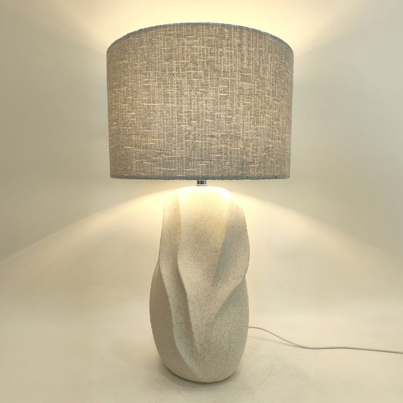 INIR ΦΩΤΙΣΤΙΚΟ ΕΠΙΤΡΑΠΕΖΙΟ 32x32x57cm ΚΕΡΑΜΙΚΟ ΜΠΕΖ ΛΙΝΟ ΓΚΡΙ