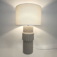 MARO ΦΩΤΙΣΤΙΚΟ ΕΠΙΤΡΑΠΕΖΙΟ 33x3x59cm ΚΕΡΑΜΙΚΟ ΓΚΡΙ ΑΝΟΙΧΤΟ ΛΙΝΟ ΛΕΥΚΟ