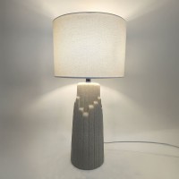 TEKTON ΦΩΤΙΣΤΙΚΟ ΕΠΙΤΡΑΠΕΖΙΟ 25x25x50cm ΚΕΡΑΜΙΚΟ ΓΚΡΙ ΛΙΝΟ ΛΕΥΚΟ