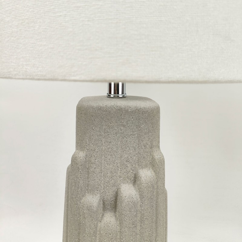 TEKTON ΦΩΤΙΣΤΙΚΟ ΕΠΙΤΡΑΠΕΖΙΟ 25x25x50cm ΚΕΡΑΜΙΚΟ ΓΚΡΙ ΛΙΝΟ ΛΕΥΚΟ
