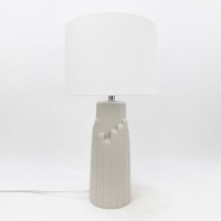 TEKTON ΦΩΤΙΣΤΙΚΟ ΕΠΙΤΡΑΠΕΖΙΟ 25x25x50cm ΚΕΡΑΜΙΚΟ ΓΚΡΙ ΛΙΝΟ ΛΕΥΚΟ