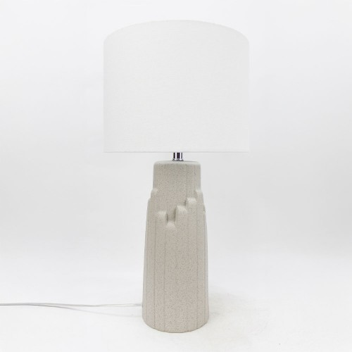 TEKTON ΦΩΤΙΣΤΙΚΟ ΕΠΙΤΡΑΠΕΖΙΟ 25x25x50cm ΚΕΡΑΜΙΚΟ ΓΚΡΙ ΛΙΝΟ ΛΕΥΚΟ
