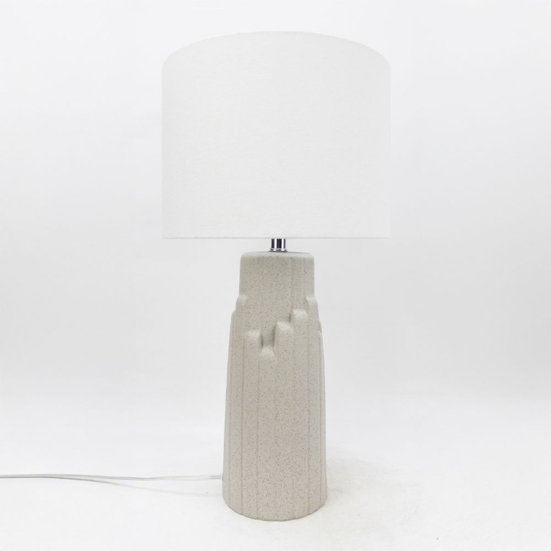 TEKTON ΦΩΤΙΣΤΙΚΟ ΕΠΙΤΡΑΠΕΖΙΟ 25x25x50cm ΚΕΡΑΜΙΚΟ ΓΚΡΙ ΛΙΝΟ ΛΕΥΚΟ