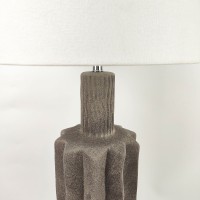 EGLI ΦΩΤΙΣΤΙΚΟ ΕΠΙΤΡΑΠΕΖΙΟ 34x34x100cm ΚΕΡΑΜΙΚΟ ΓΚΡΙ ΣΚΟΥΡΟ ΛΙΝΟ ΛΕΥΚΟ