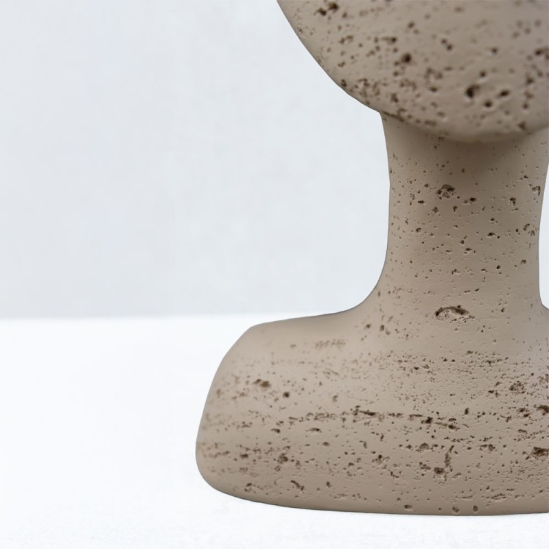 AURA I ΔΙΑΚΟΣΜΗΤΙΚΟ ΠΡΟΣΩΠΟ 19x14x26cm RESIN ΚΑΦΕ ΑΝΟΙΧΤΟ