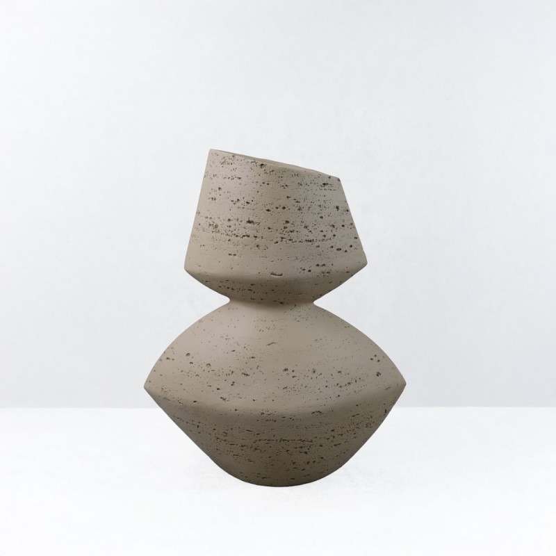 LOOMA I ΒΑΖΟ 28.5x15.5x34.5cm RESIN ΚΑΦΕ