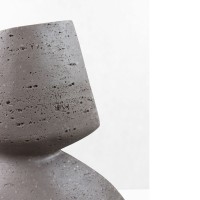 LOOMA II ΒΑΖΟ 28.5x15.5x34.5cm RESIN ΚΑΦΕ ΣΚΟΥΡΟ