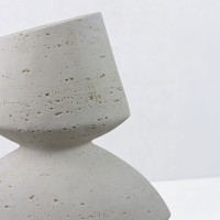 LOOMA III ΒΑΖΟ 28.5x15.5x34.5cm RESIN ΜΠΕΖ