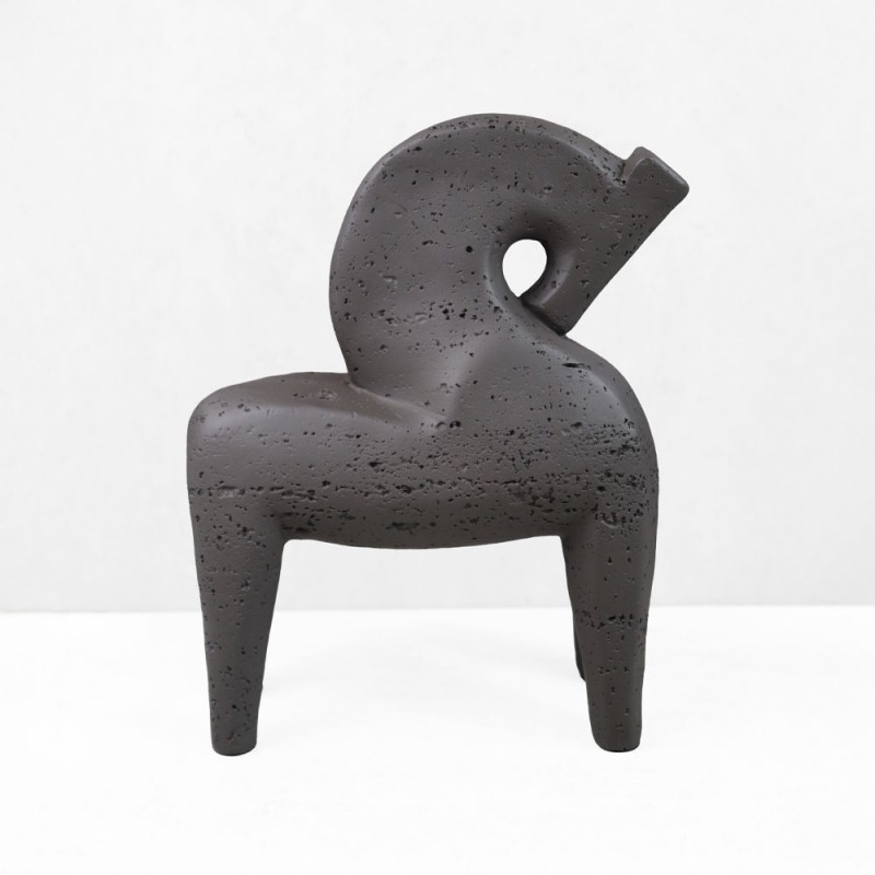 ARCHON I ΔΙΑΚΟΣΜΗΤΙΚΟ ΑΛΟΓΟ 17x7.5x22cm RESIN ΚΑΦΕ ΣΚΟΥΡΟ