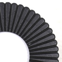 OROS ΚΟΡΝΙΖΑ 20x1.5x20cm MDF ΜΑΥΡΟ ΓΥΑΛΙ