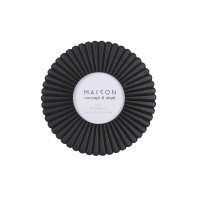 OROS ΚΟΡΝΙΖΑ 20x1.5x20cm MDF ΜΑΥΡΟ ΓΥΑΛΙ