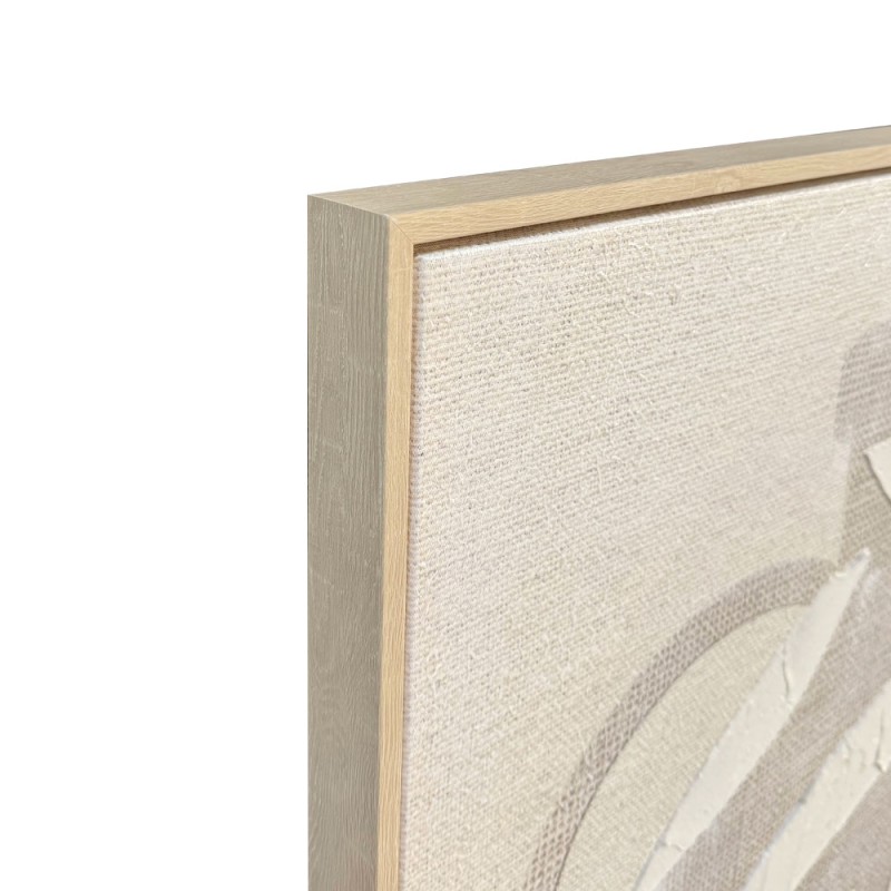 HUSK ΠΙΝΑΚΑΣ ΔΙΑΚΟΣΜΗΤΙΚΟΣ ΜΕ ΚΟΡΝΙΖΑ 80x120x4cm ΚΑΜΒΑΣ ΜΠΕΖ ΛΕΥΚΟ PS