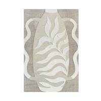 WHEAT ΠΙΝΑΚΑΣ ΔΙΑΚΟΣΜΗΤΙΚΟΣ ΜΕ ΚΟΡΝΙΖΑ 80x120x4cm ΚΑΜΒΑΣ ΜΠΕΖ ΛΕΥΚΟ PS