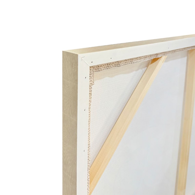 WHEAT ΠΙΝΑΚΑΣ ΔΙΑΚΟΣΜΗΤΙΚΟΣ ΜΕ ΚΟΡΝΙΖΑ 80x120x4cm ΚΑΜΒΑΣ ΜΠΕΖ ΛΕΥΚΟ PS