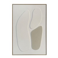 RHYTHM A ΠΙΝΑΚΑΣ ΔΙΑΚΟΣΜΗΤΙΚΟΣ ΜΕ ΚΟΡΝΙΖΑ 80x120x4cm ΚΑΜΒΑΣ ΜΠΕΖ ΛΕΥΚΟ PS