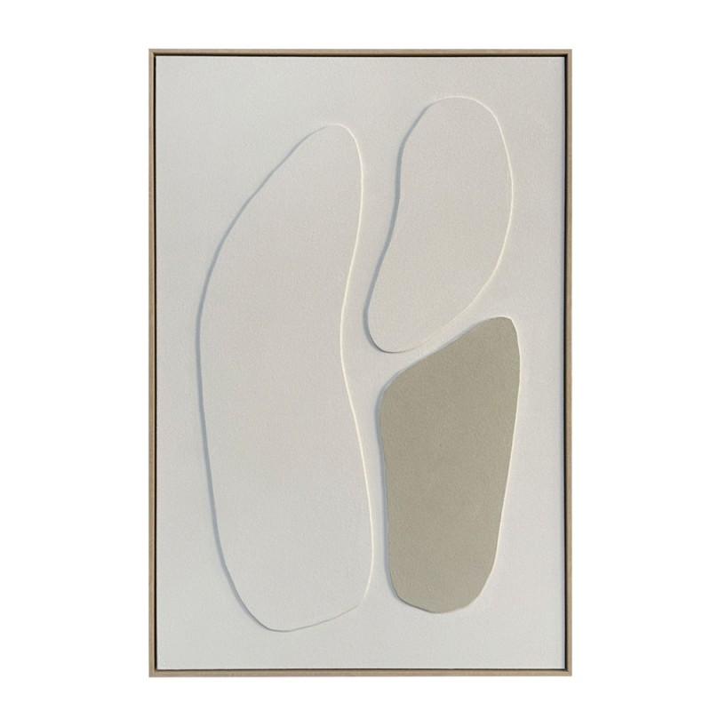 RHYTHM A ΠΙΝΑΚΑΣ ΔΙΑΚΟΣΜΗΤΙΚΟΣ ΜΕ ΚΟΡΝΙΖΑ 80x120x4cm ΚΑΜΒΑΣ ΜΠΕΖ ΛΕΥΚΟ PS