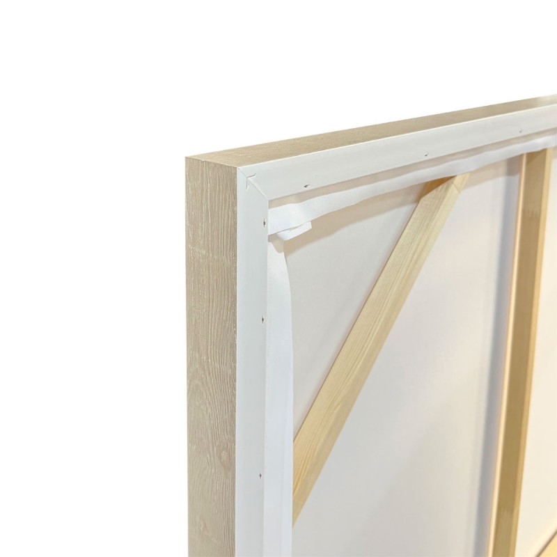 RHYTHM A ΠΙΝΑΚΑΣ ΔΙΑΚΟΣΜΗΤΙΚΟΣ ΜΕ ΚΟΡΝΙΖΑ 80x120x4cm ΚΑΜΒΑΣ ΜΠΕΖ ΛΕΥΚΟ PS