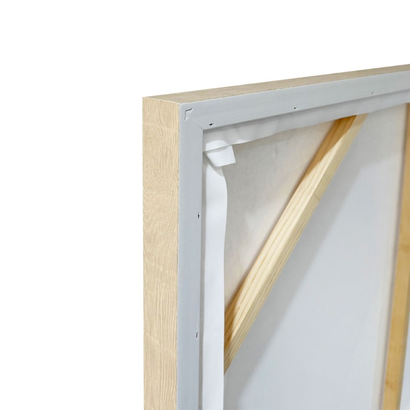 RHYTHM B ΠΙΝΑΚΑΣ ΔΙΑΚΟΣΜΗΤΙΚΟΣ ΜΕ ΚΟΡΝΙΖΑ 80x120x4cm ΚΑΜΒΑΣ ΜΠΕΖ ΛΕΥΚΟ PS