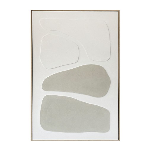 RHYTHM B ΠΙΝΑΚΑΣ ΔΙΑΚΟΣΜΗΤΙΚΟΣ ΜΕ ΚΟΡΝΙΖΑ 80x120x4cm ΚΑΜΒΑΣ ΜΠΕΖ ΛΕΥΚΟ PS