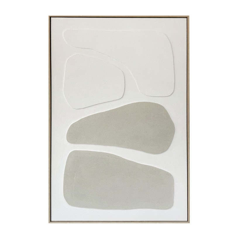 RHYTHM B ΠΙΝΑΚΑΣ ΔΙΑΚΟΣΜΗΤΙΚΟΣ ΜΕ ΚΟΡΝΙΖΑ 80x120x4cm ΚΑΜΒΑΣ ΜΠΕΖ ΛΕΥΚΟ PS