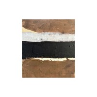 CRADLE ΠΙΝΑΚΑΣ ΔΙΑΚΟΣΜΗΤΙΚΟΣ ΜΕ ΚΟΡΝΙΖΑ 80x120x4cm ΚΑΜΒΑΣ ΜΠΕΖ ΚΑΦΕ ΜΑΥΡΟ ΓΚΡΙ PS