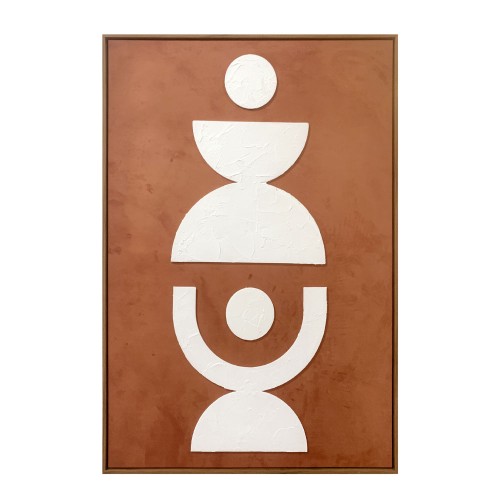 EQUILIBRIUM ΠΙΝΑΚΑΣ ΔΙΑΚΟΣΜΗΤΙΚΟΣ ΜΕ ΚΟΡΝΙΖΑ 82.6x4.3x122.6cm ΚΑΜΒΑΣ ΠΟΡΤΟΚΑΛΙ PS