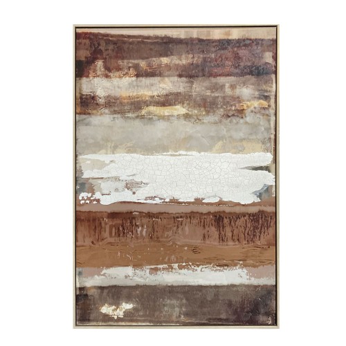MIRRHA ΠΙΝΑΚΑΣ ΔΙΑΚΟΣΜΗΤΙΚΟΣ ΜΕ ΚΟΡΝΙΖΑ 80x4x120cm ΚΑΜΒΑΣ ΚΑΦΕ PS