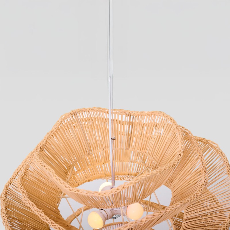 AURORA ΦΩΤΙΣΤΙΚΟ ΟΡΟΦΗΣ 61x47cm RATTAN ΦΥΣΙΚΟ
