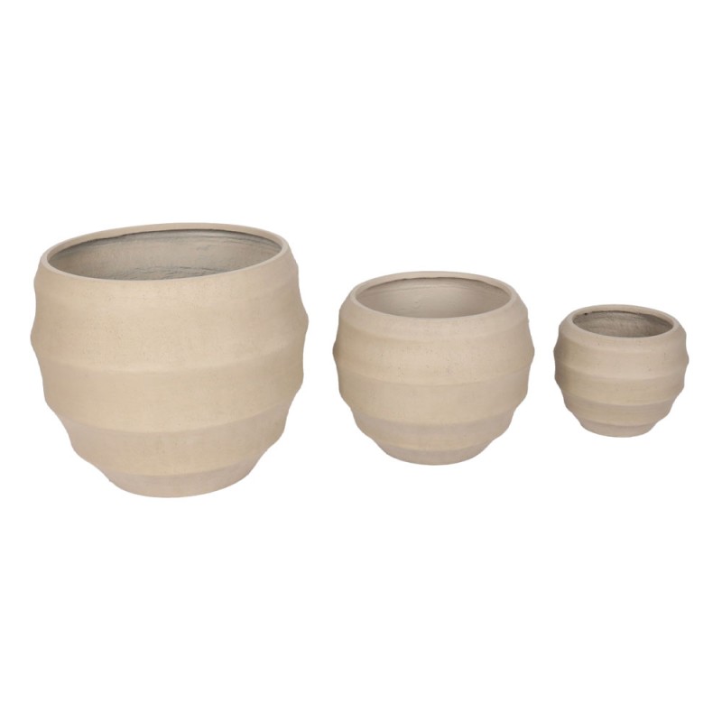FLORRA ΚΑΣΠΩ SET 3ΤΜΧ 54.3x54.3x47.5cm MgO ΜΠΕΖ