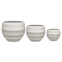 FLORRA ΚΑΣΠΩ SET 3ΤΜΧ 54.3x54.3x47.5cm MgO ΛΕΥΚΟ