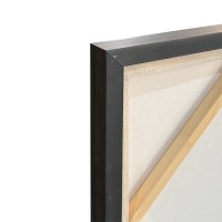 PLIS ΠΙΝΑΚΑΣ ΔΙΑΚΟΣΜΗΣΗΣ 80x80x4cm ΚΑΜΒΑΣ ΜΠΕΖ ΚΑΦΕ ΣΚΟΥΡΟ ΞΥΛΟ