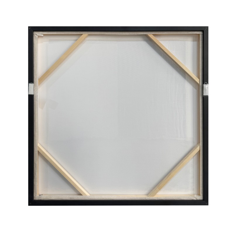 PLIS ΠΙΝΑΚΑΣ ΔΙΑΚΟΣΜΗΣΗΣ 80x80x4cm ΚΑΜΒΑΣ ΜΠΕΖ ΚΑΦΕ ΣΚΟΥΡΟ ΞΥΛΟ
