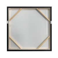 PLIS ΠΙΝΑΚΑΣ ΔΙΑΚΟΣΜΗΣΗΣ 80x80x4cm ΚΑΜΒΑΣ ΜΠΕΖ ΚΑΦΕ ΣΚΟΥΡΟ ΞΥΛΟ TERRACOTTA