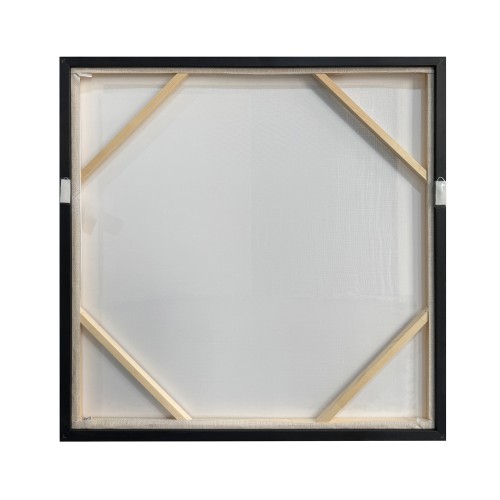 PLIS ΠΙΝΑΚΑΣ ΔΙΑΚΟΣΜΗΣΗΣ 80x80x4cm ΚΑΜΒΑΣ ΜΠΕΖ ΚΑΦΕ ΣΚΟΥΡΟ ΞΥΛΟ TERRACOTTA