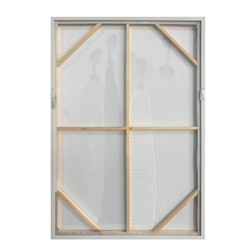 TRINITY ΠΙΝΑΚΑΣ ΔΙΑΚΟΣΜΗΣΗΣ 80x120x4cm ΚΑΜΒΑΣ OFF WHITE STONE GREY ΞΥΛΟ ΓΚΡΙ