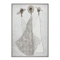 TRINITY ΠΙΝΑΚΑΣ ΔΙΑΚΟΣΜΗΣΗΣ 80x120x4cm ΚΑΜΒΑΣ OFF WHITE STONE GREY ΞΥΛΟ ΓΚΡΙ