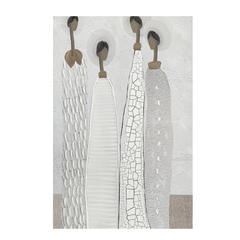 TRINITY ΠΙΝΑΚΑΣ ΔΙΑΚΟΣΜΗΣΗΣ 80x120x4cm ΚΑΜΒΑΣ OFF WHITE STONE GREY ΞΥΛΟ ΚΑΦΕ ΑΝΟΙΧΤΟ