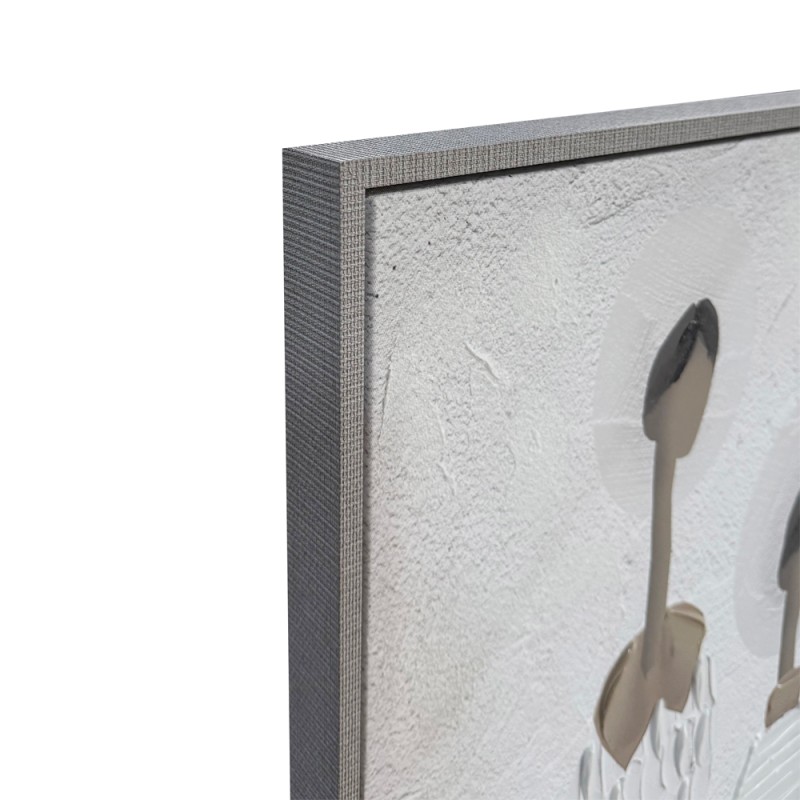 TRINITY ΠΙΝΑΚΑΣ ΔΙΑΚΟΣΜΗΣΗΣ 80x120x4cm ΚΑΜΒΑΣ OFF WHITE STONE GREY ΞΥΛΟ ΚΑΦΕ ΑΝΟΙΧΤΟ