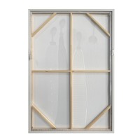 TRINITY ΠΙΝΑΚΑΣ ΔΙΑΚΟΣΜΗΣΗΣ 80x120x4cm ΚΑΜΒΑΣ OFF WHITE STONE GREY ΞΥΛΟ ΚΑΦΕ ΑΝΟΙΧΤΟ