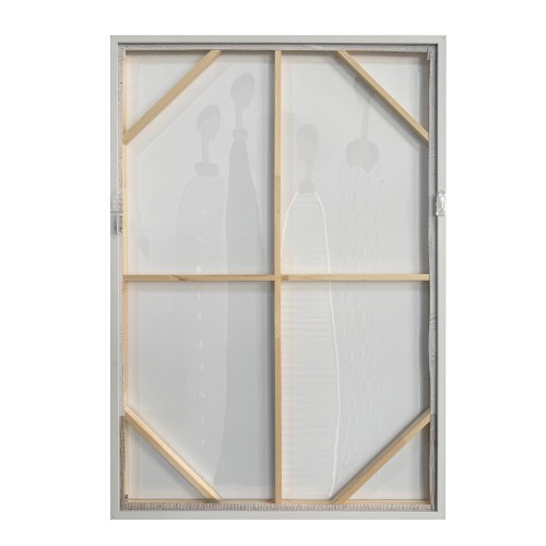 TRINITY ΠΙΝΑΚΑΣ ΔΙΑΚΟΣΜΗΣΗΣ 80x120x4cm ΚΑΜΒΑΣ OFF WHITE STONE GREY ΞΥΛΟ ΚΑΦΕ ΑΝΟΙΧΤΟ