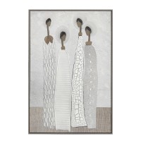 TRINITY ΠΙΝΑΚΑΣ ΔΙΑΚΟΣΜΗΣΗΣ 80x120x4cm ΚΑΜΒΑΣ OFF WHITE STONE GREY ΞΥΛΟ ΚΑΦΕ ΑΝΟΙΧΤΟ