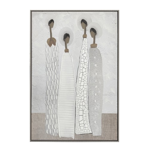TRINITY ΠΙΝΑΚΑΣ ΔΙΑΚΟΣΜΗΣΗΣ 80x120x4cm ΚΑΜΒΑΣ OFF WHITE STONE GREY ΞΥΛΟ ΚΑΦΕ ΑΝΟΙΧΤΟ