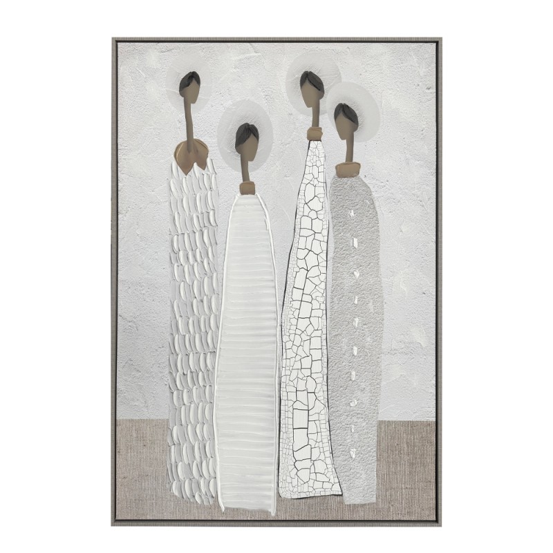 TRINITY ΠΙΝΑΚΑΣ ΔΙΑΚΟΣΜΗΣΗΣ 80x120x4cm ΚΑΜΒΑΣ OFF WHITE STONE GREY ΞΥΛΟ ΚΑΦΕ ΑΝΟΙΧΤΟ